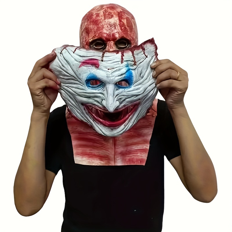 Halloween Mask Realistic Movie Scream Scary Face Creepy Ghost Mask Stick  Tongue Out Funny Scary Cosplay Costume Mask Party Props - AliExpress
