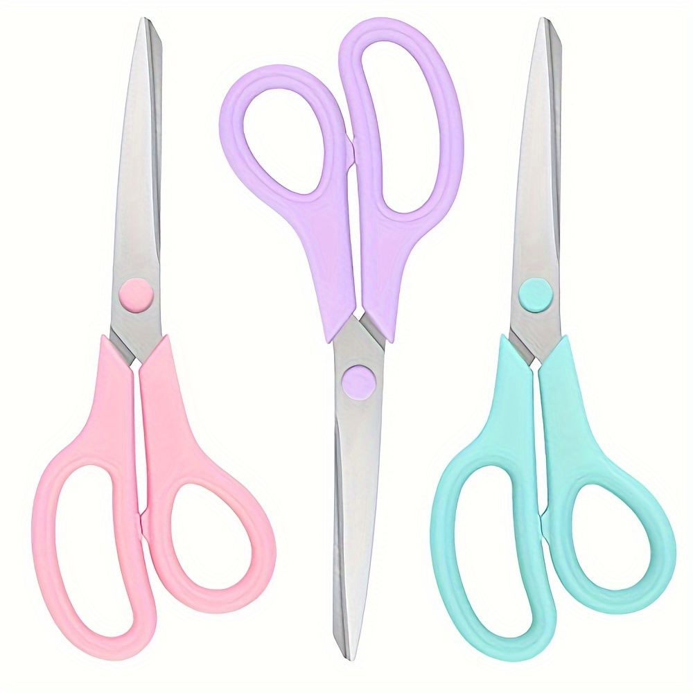 8” Multipurpose Scissors Bulk Pack of 3, Ultra Sharp School Scissors with  Comfort Grip Handle, Sturdy Sharp Scissors