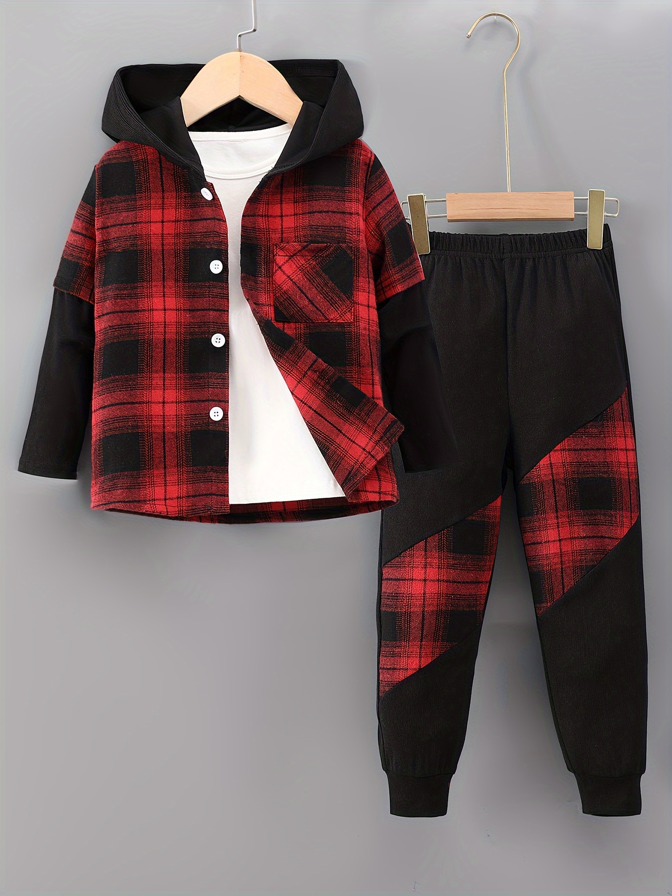 Boys checkered clearance hoodie