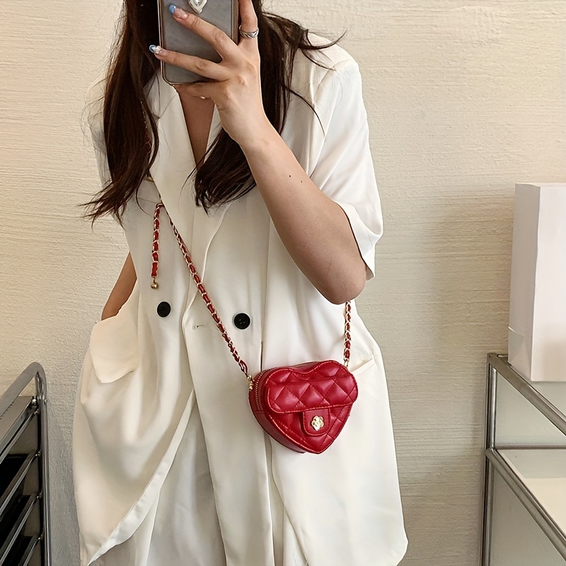 Fashion Love Heart Shape Shoulder Bags For Women Luxury Designer PU Leather  Handbags Brand Female Chain Crossbody Bag Coin Purse
