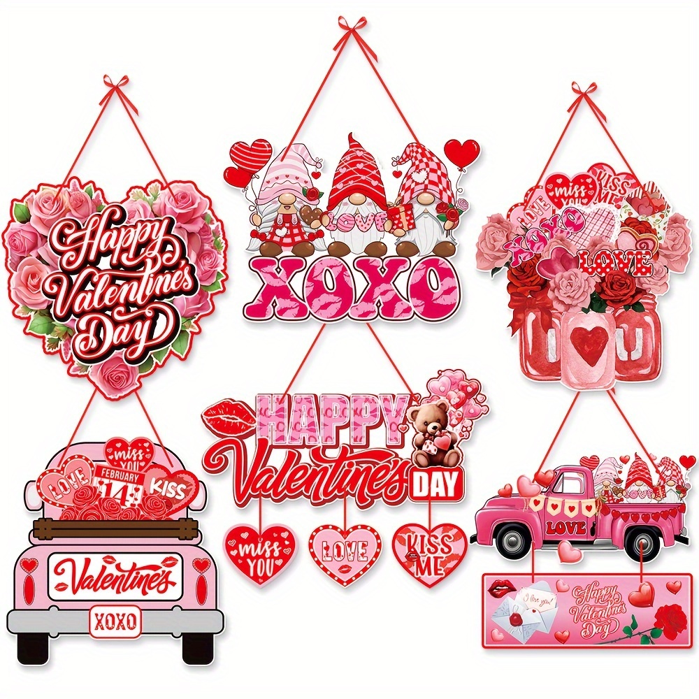 Valentines Day Paper Gnome Ornaments Hanging Gnome Romantic - Temu