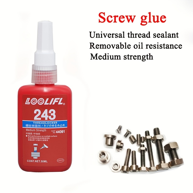Threadlocker 50ml Loctite 243 Screw Adhesive Anaerobic Glue Anti-loose Seal  Thread Locking Seal Glue Anti-slip Caulk Sealers - Caulk - AliExpress