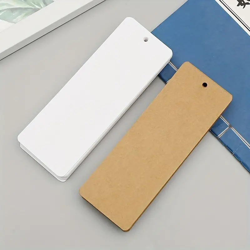 Blank Rounded Hole Paper Bookmarks Kraft Dutch White - Temu