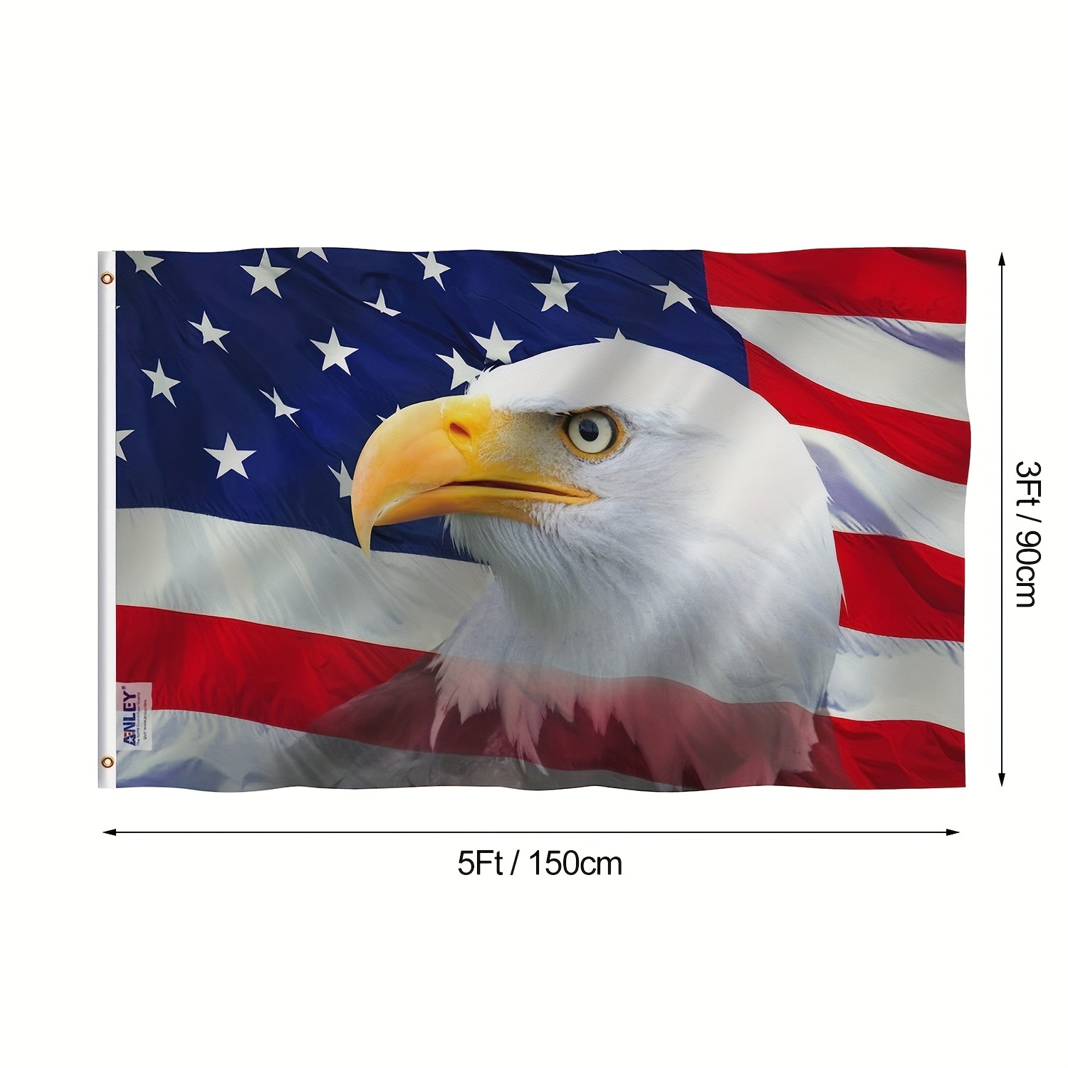  Patriotic Eagle Flag 3ft x 5ft Polyester : Outdoor