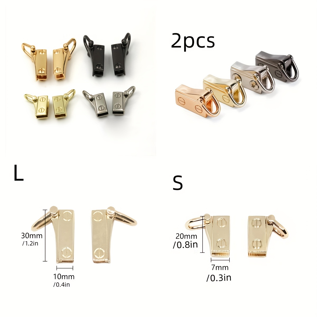10 PCS metal Gold D Ring Buckles belt Webbing Purse Bag D Rings