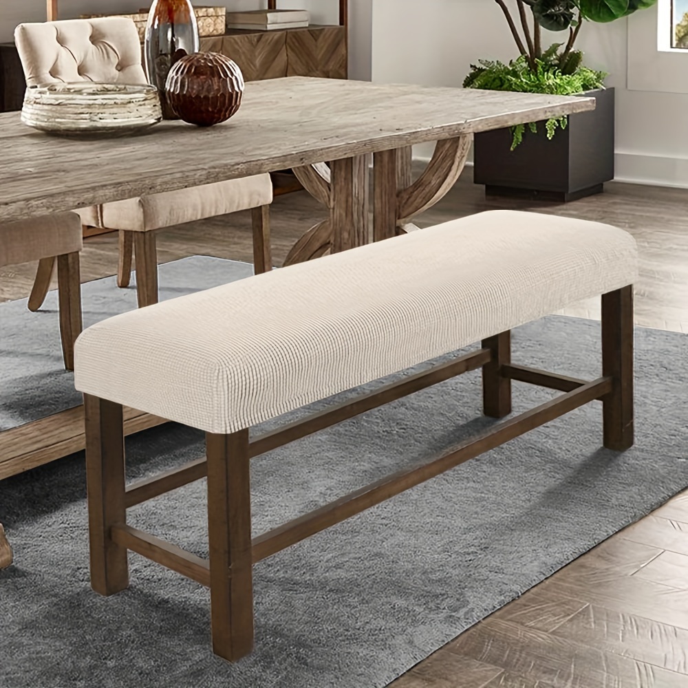 1pc Thickened Bench Cover, Spandex Bench Slipcover For Home Use, Shoe Changing Stool Cover, Thickened 220g Corn Fabric