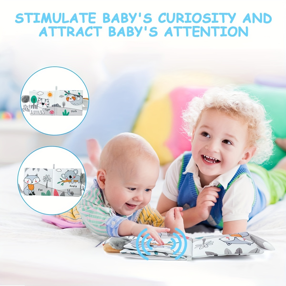 Say Cheese Libros de tela para bebés 6 Pack - Libros infantiles para bebé  suaves, Juguete de tela interactivo de aprendizaje temprano para bebé,  niños y niñas : : Bebé