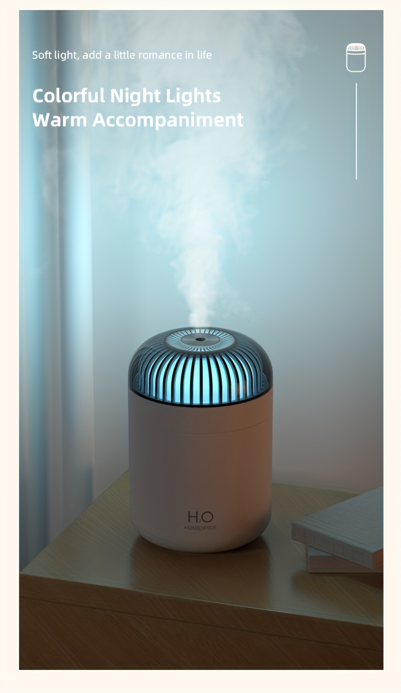500ml bedroom humidifier colorful atmosphere light aromatherapy air purifier large capacity air humidifier details 2