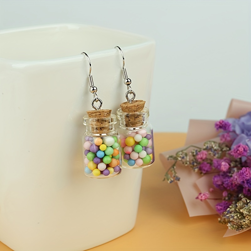 Drink bottle Drop Earrings for Women Fashion Accessories Girl DIY