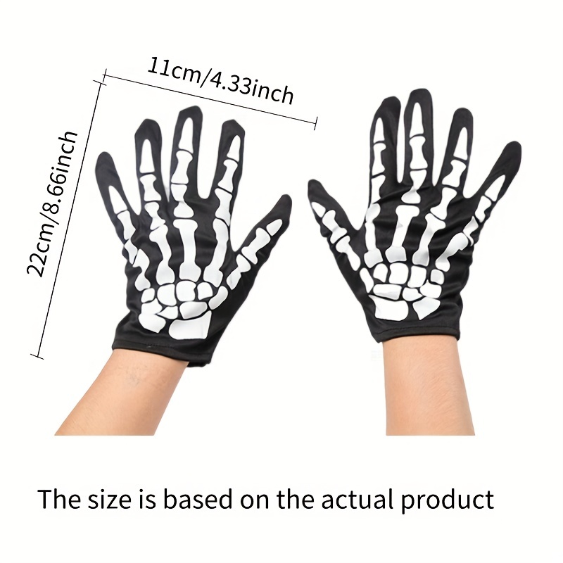 Mitten Gloves Of Night Glow Short Ghost Skeleton Claw Joint Bone Festival  Halloween Carnival Articles, Check Out Today's Deals Now