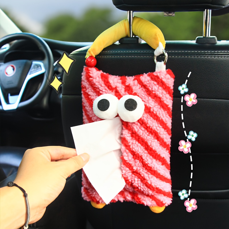 Car Tissue Holder Cartoon Cute Creative Big Eyes Seat Back - Temu