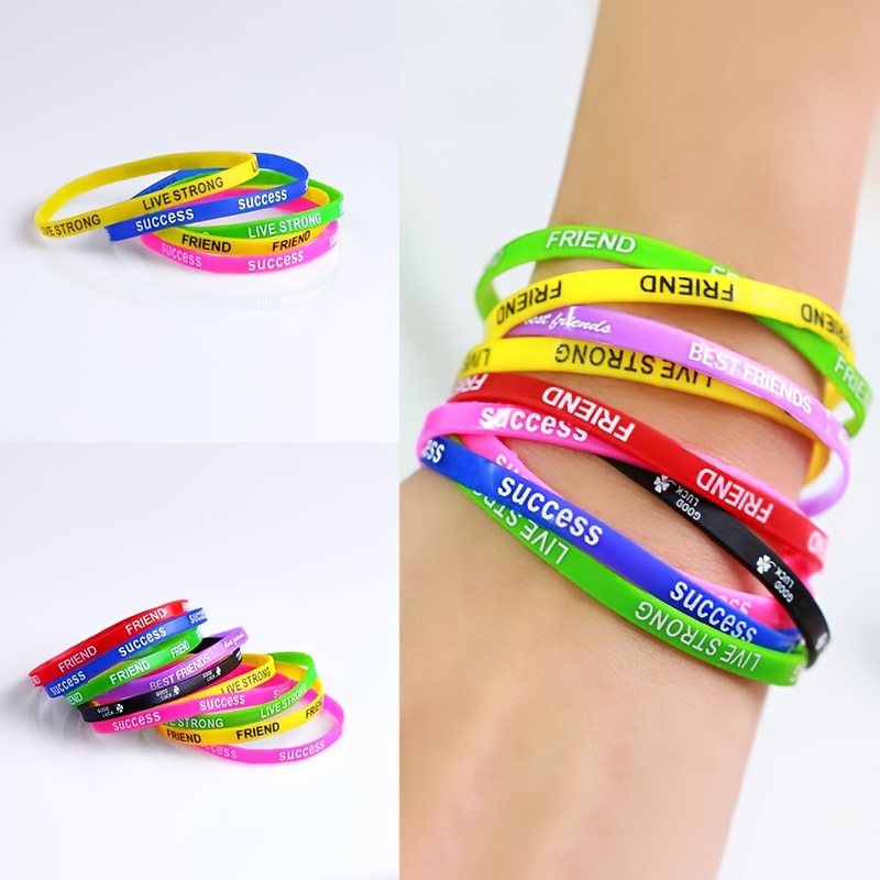 Silicone Bracelet Letters, Silicon Wristbands Charms