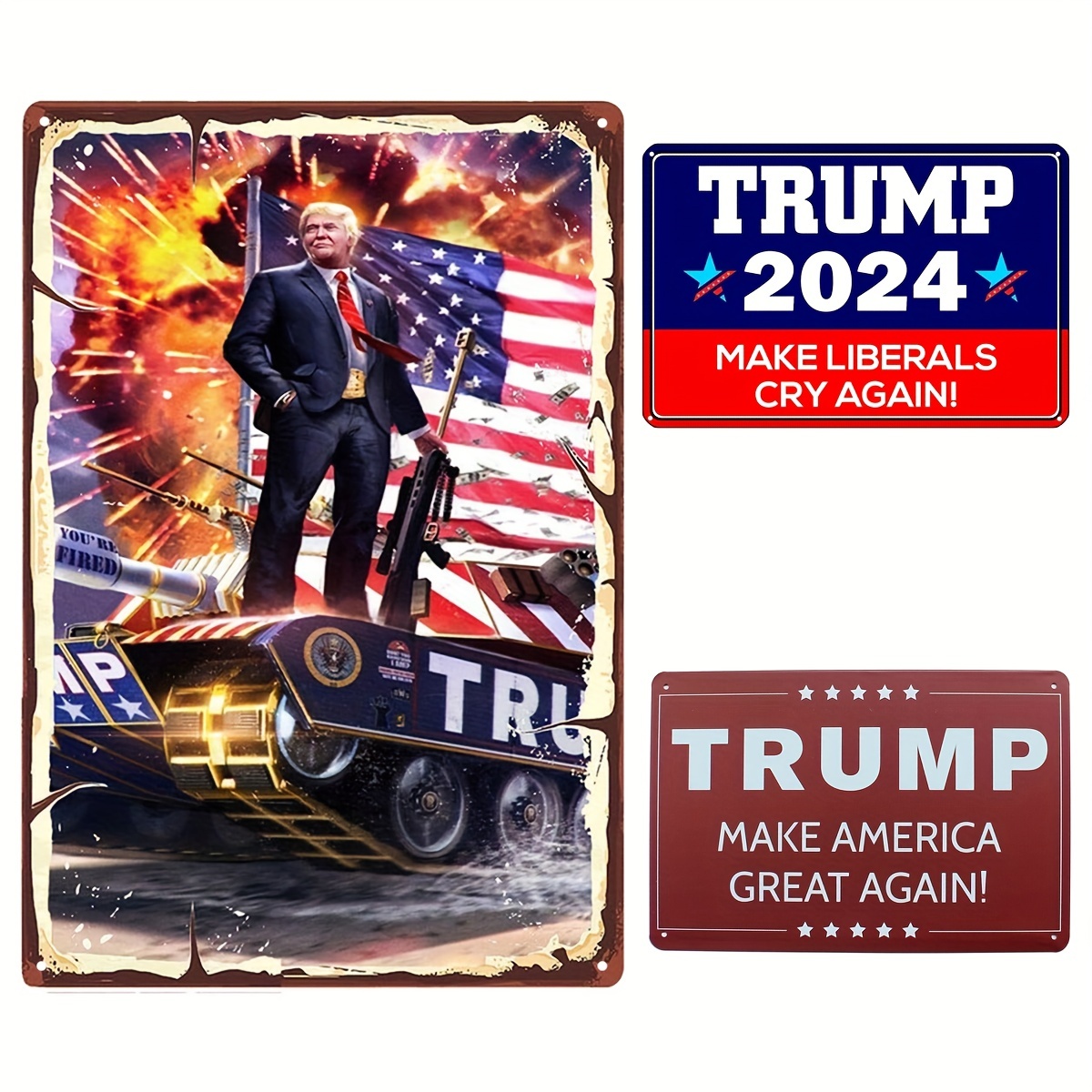 Trump Tank Flag 3x5 FT Make America Great Again MAGA Trump 2024