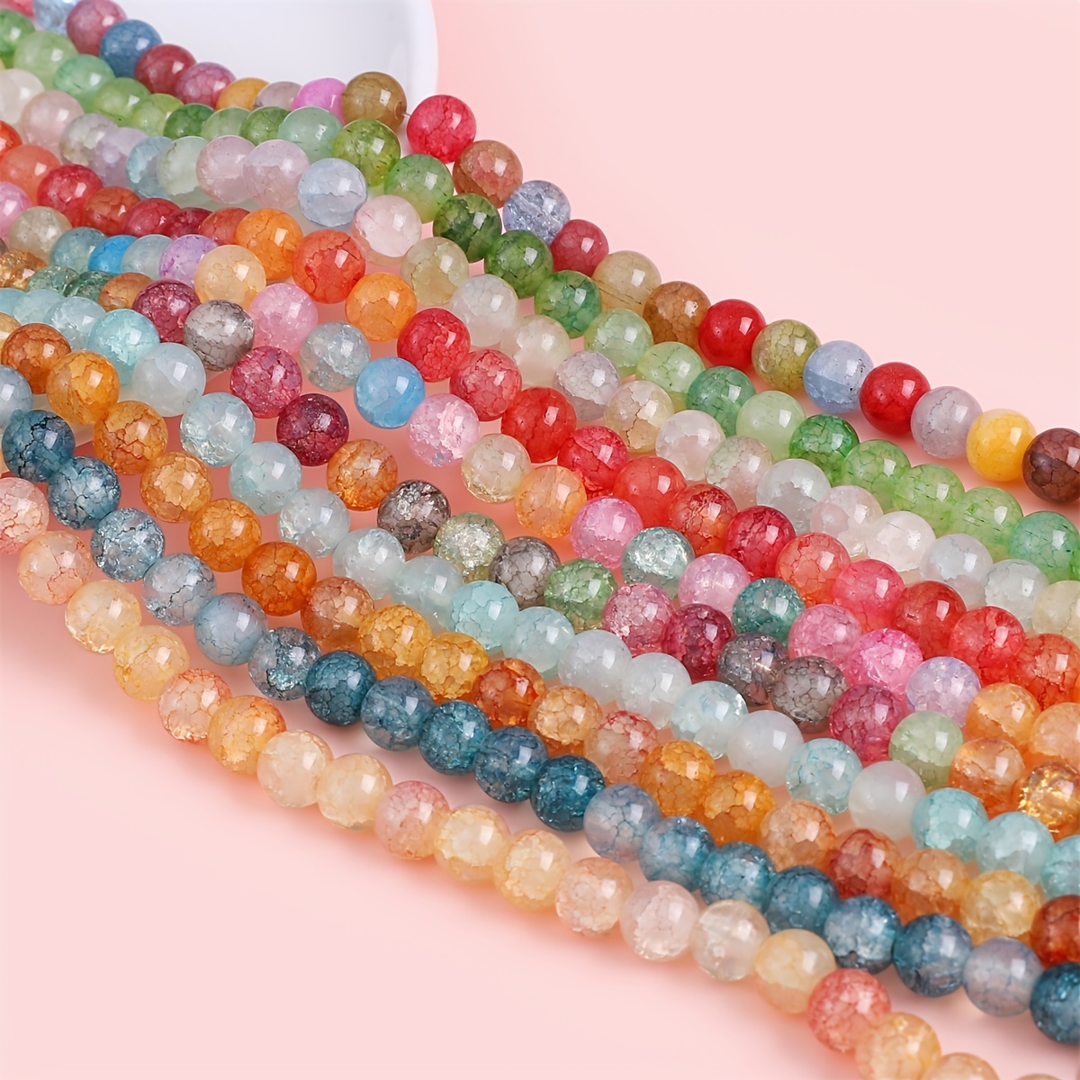 Diy Material Handmade Beaded Jewelry Making Kit Glass Beads - Temu