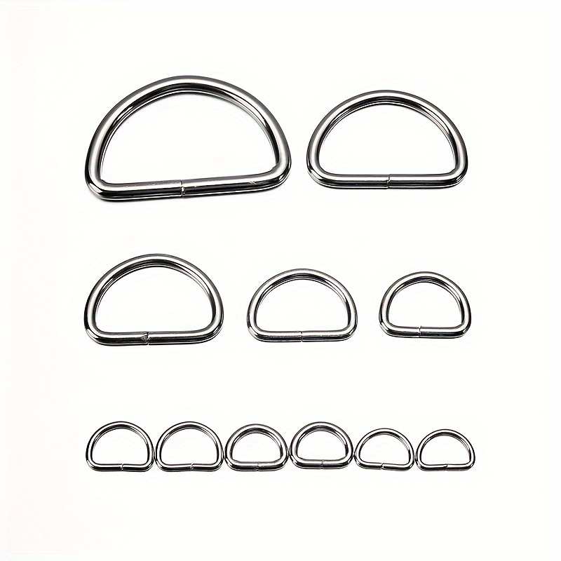 50 PCS Metal D Rings 1 Inch Non Welded Nickel Hardware Bags Ring for Sewing  Keychains