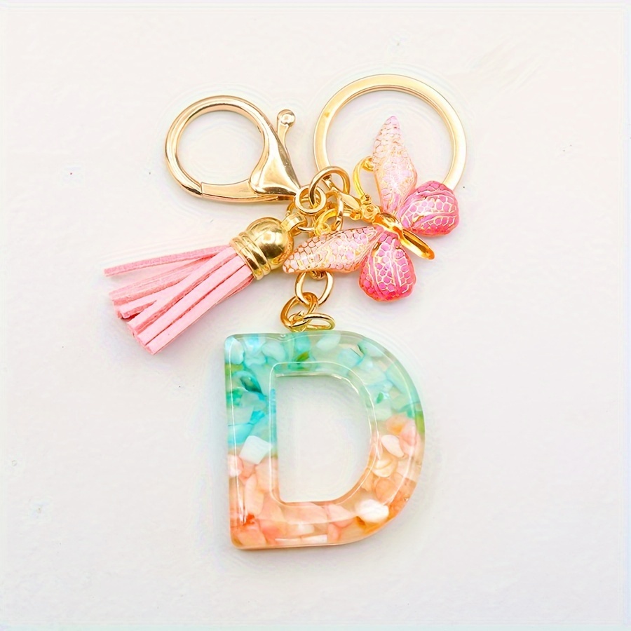 Keychains Accessories For Women Kids Cute Keychain Initial Letter