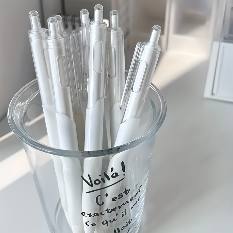 3 / 6pc Marqueur blanc stylo huileux imperméable en plastique gel stylo  pour écrire dessin blanc bricolage album graffiti stylos papeterie pour  ordinateur portable