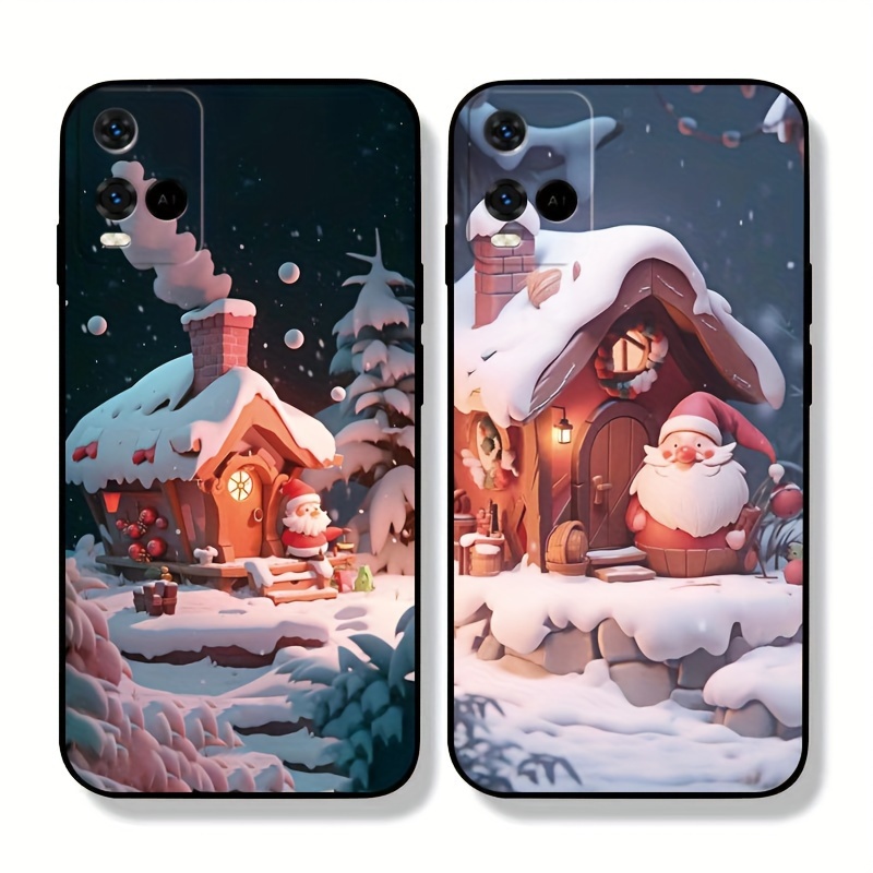 Snowman Pattern Shockproof Protective Phone Case Vivo Temu New Zealand