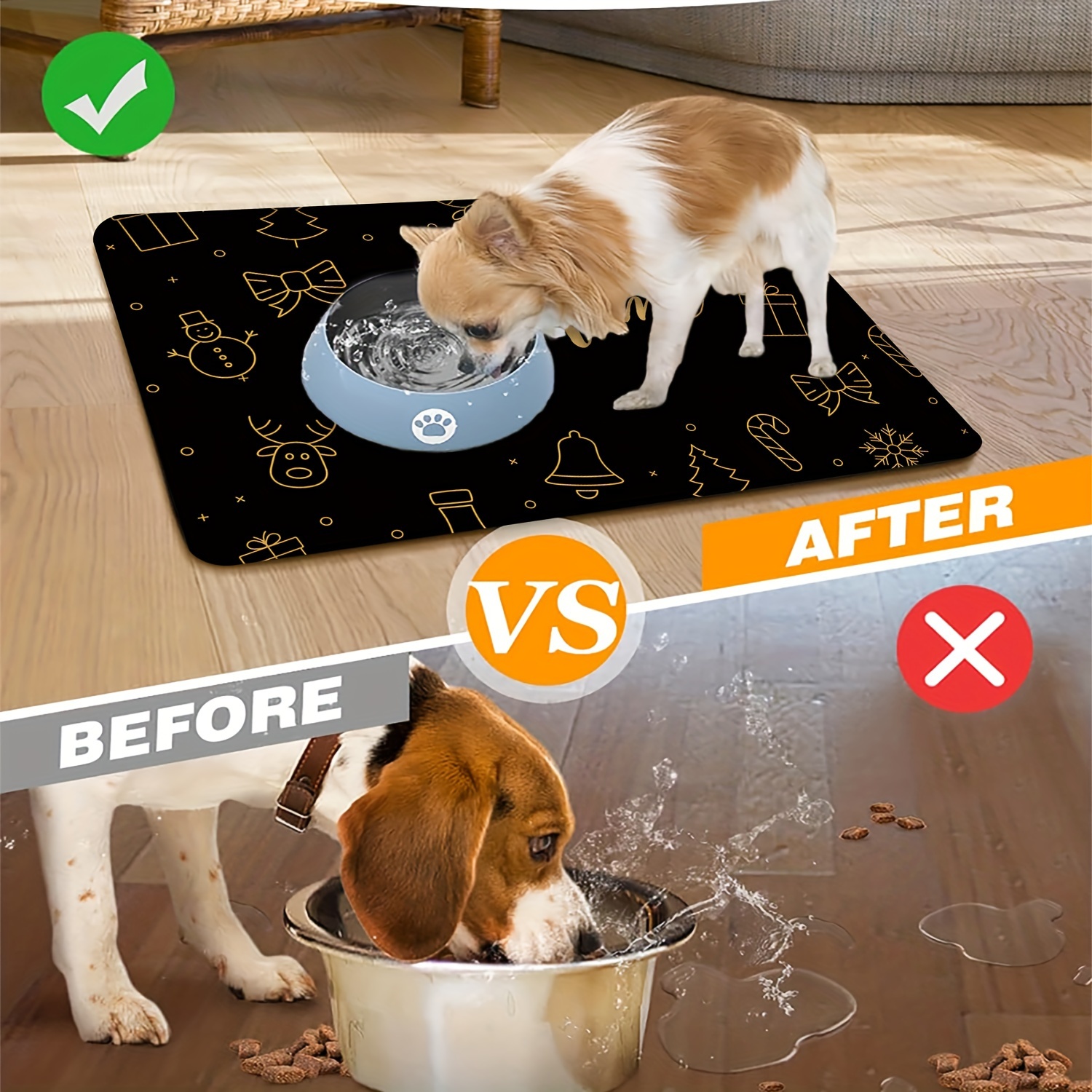 Personalized Pet Food Mat, Dog Food Mat, Cat Food Mat, Dog