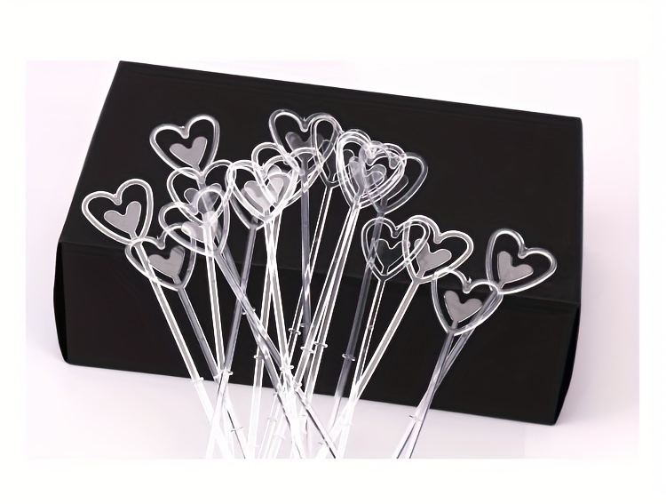 Heart shaped Plastic Flower Card Holders Perfect For Bouquet - Temu