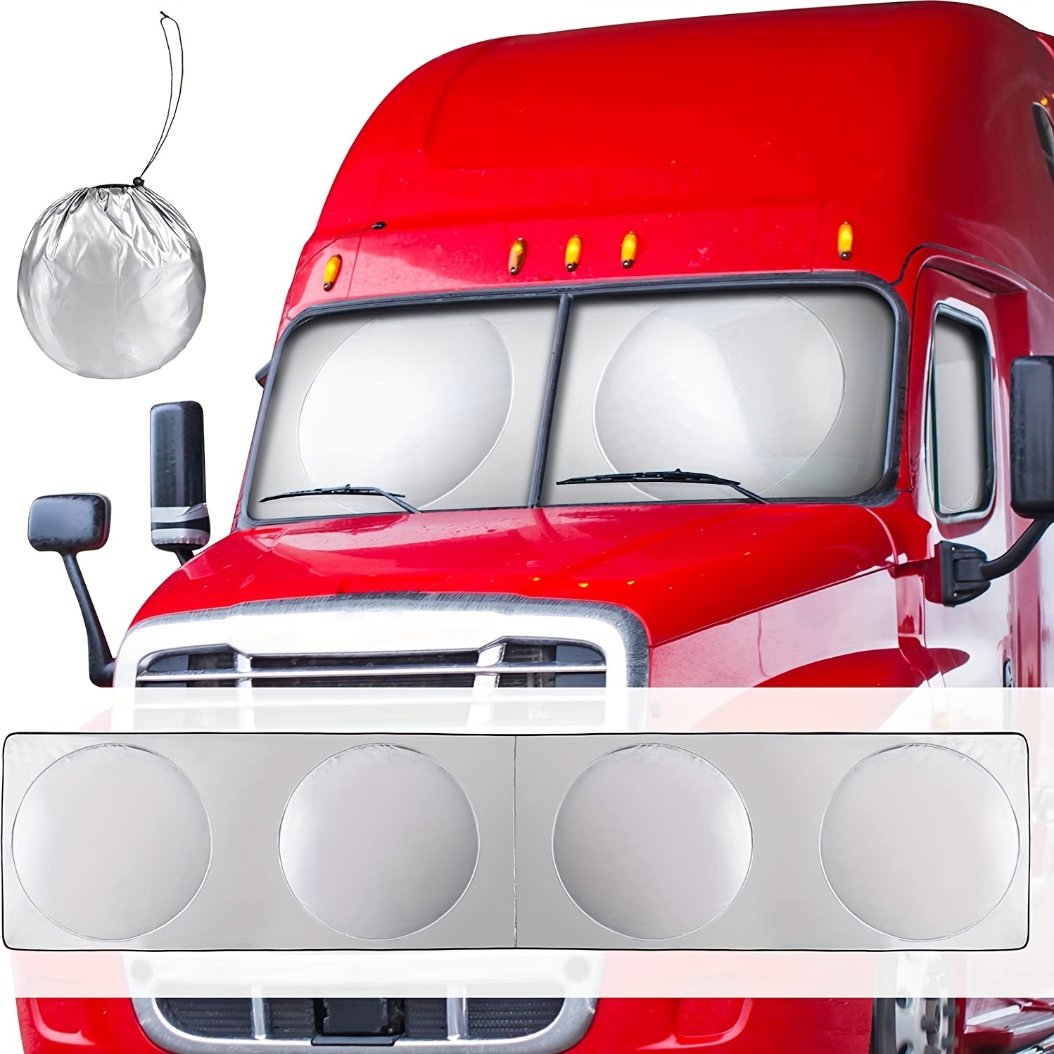 Side Window Sun Shade for Semi-Truck - Custom Fit for Freightliner Volvo  VNL International Trucks - RV Semi Truck Accessories, Interior UV  Protection