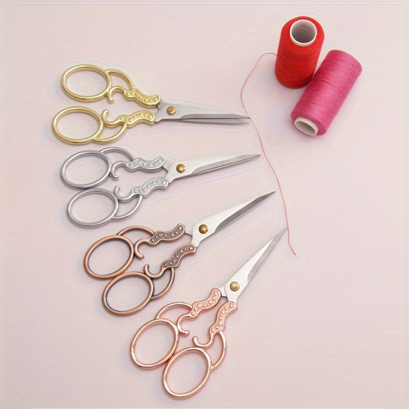 1pc Pinking Shears For Fabric Cutting,Zig Zag Scissors,Scrapbook Scissors  Decorative Edge,Great For Many Kinds Of Sewing Fabrics Leather And Craft  Paper,Professional Handheld Dressmaking,Craft Scissors Serrated  Scissors,Lace Scissors