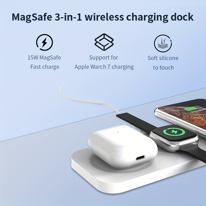 3 in 1 Magnetic Wireless Charging Fast Charging Station - Temu