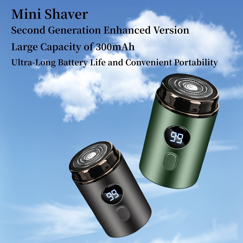 Mini-Shave - Afeitadora eléctrica portátil, 2023 nueva actualización mini  afeitadora eléctrica para hombres, afeitadora recargable fácil de usar con  un solo botón, adecuada para el hogar, coche, viajes, regalos de Navidad 