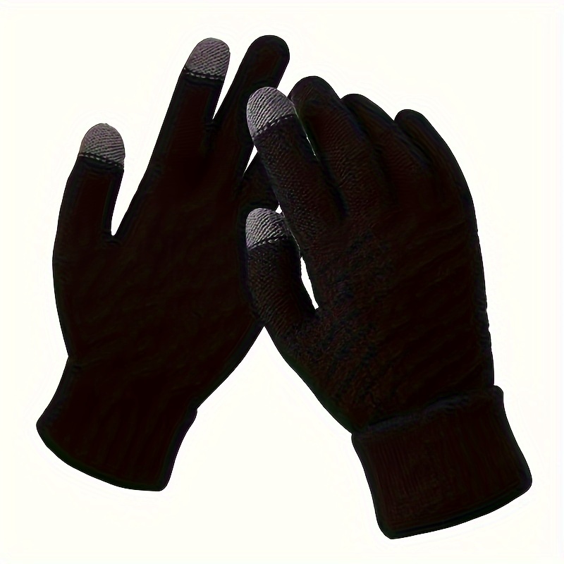 Guantes Punto Cálidos Pantalla Táctil Guantes Invierno - Temu