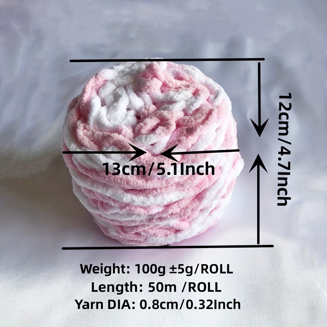 1 Roll Single Strand Chunky Wool Yarn For Knitting Diy Projects (scarf,  Bag, Slippers, Plush Toys, Blanket, Cushion, Stuffed Animals), 100g
