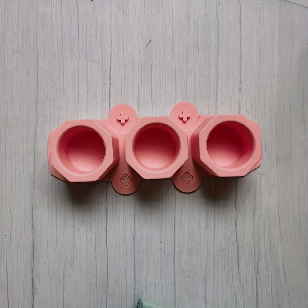 3-cavity Small Silicone Round Flowerpot Mold Clay Mold, Handmade 3d Ice Cup  Mold - Temu