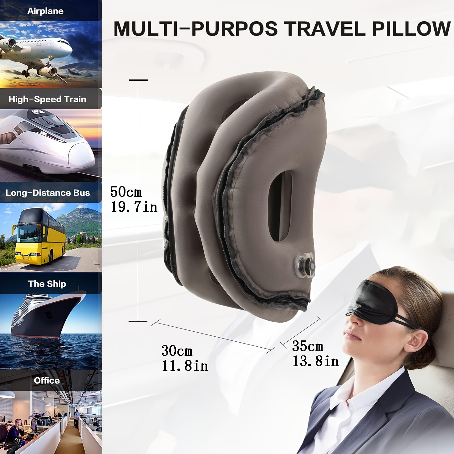 Inflatable Travel Pillow Multifunction Travel Neck Pillow - Temu