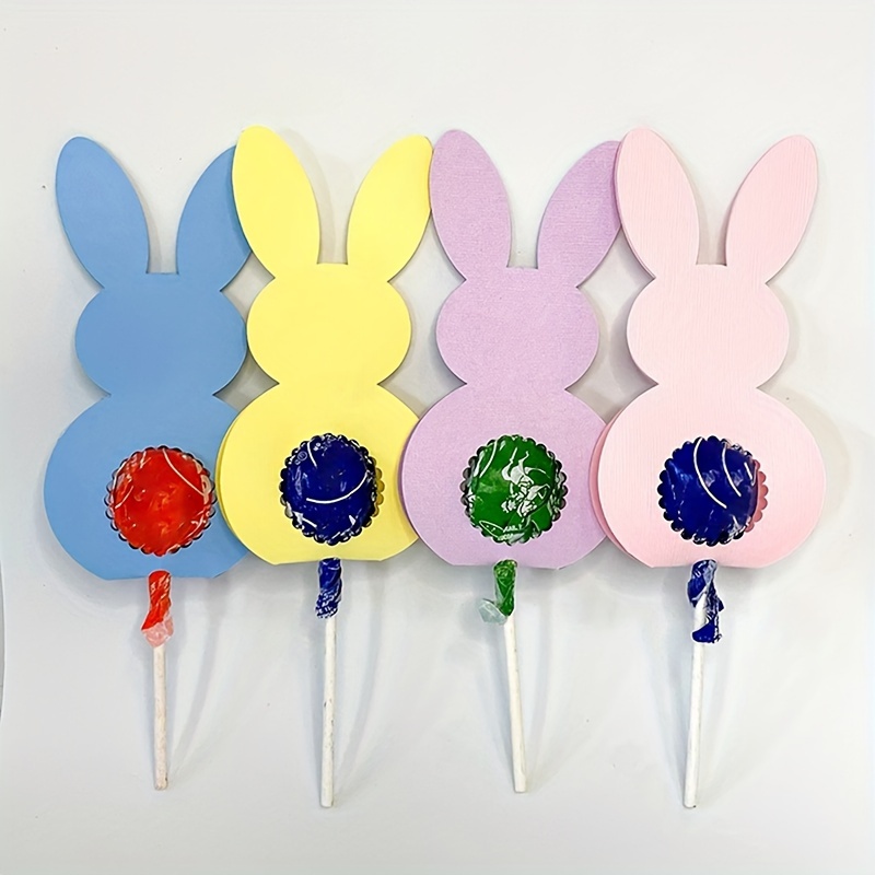 

A Cutting Die For Making Easter Bunny Lollipop Sticks, Suitable For Cutting And Decorating Clipboards, Albums, And Diy Paper Cards.