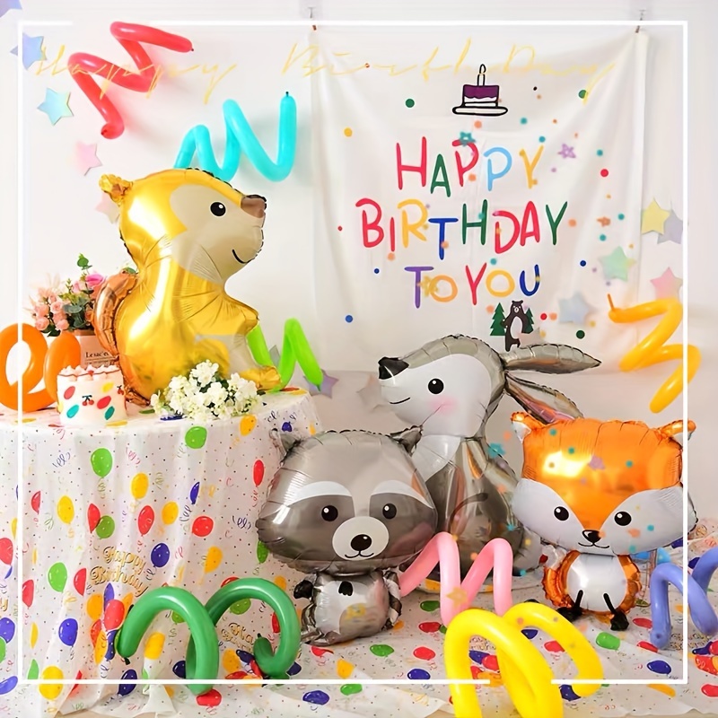 Animal Foil Balloons Birthday wedding Forest Theme Party Decor helium balls  Fox Hedgehog Squirrel Raccoon Baby Shower Banner - Price history & Review, AliExpress Seller - ohh sweety party Store
