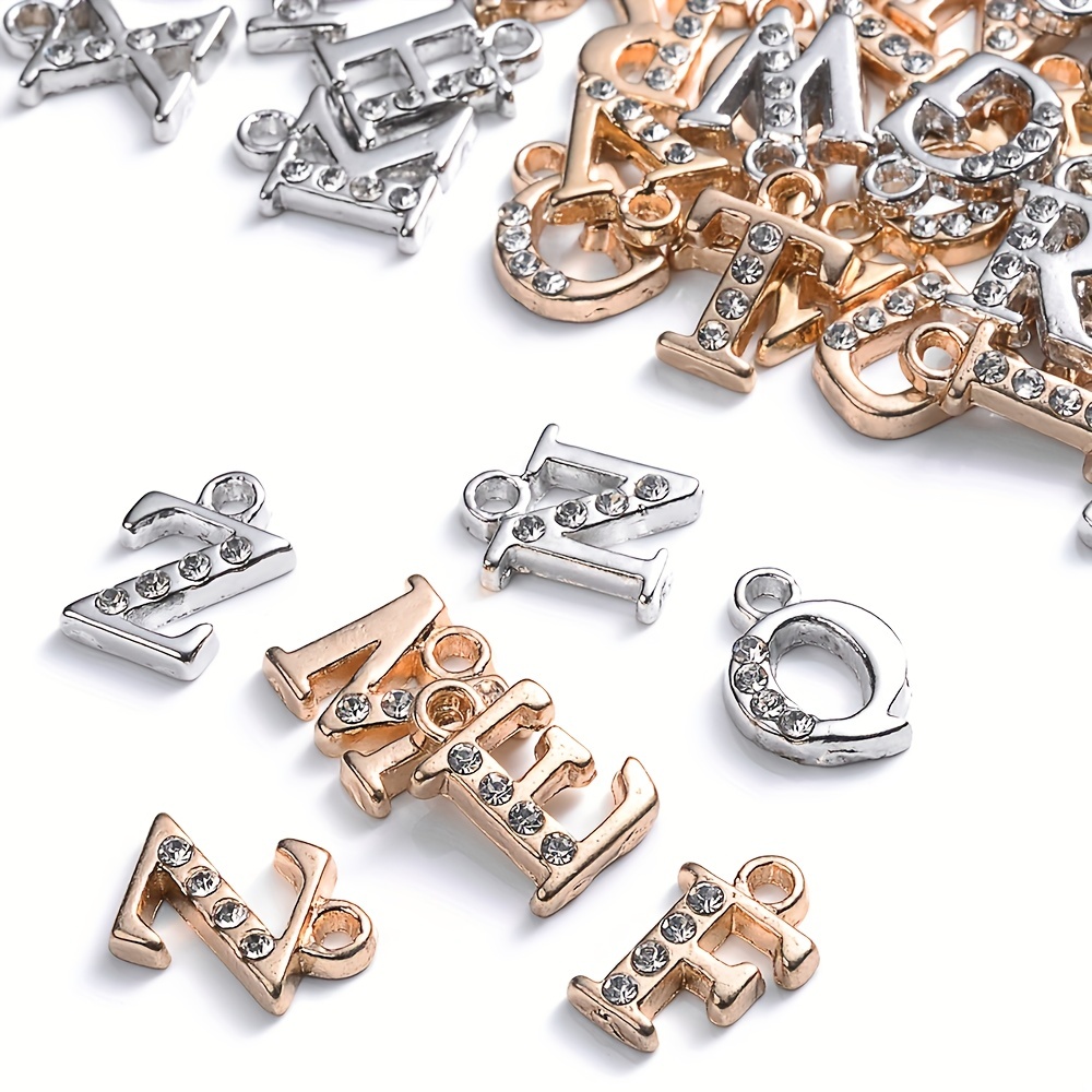 26pcs Alphabet Pendants Letter Charms for Jewelry Making Bracelets