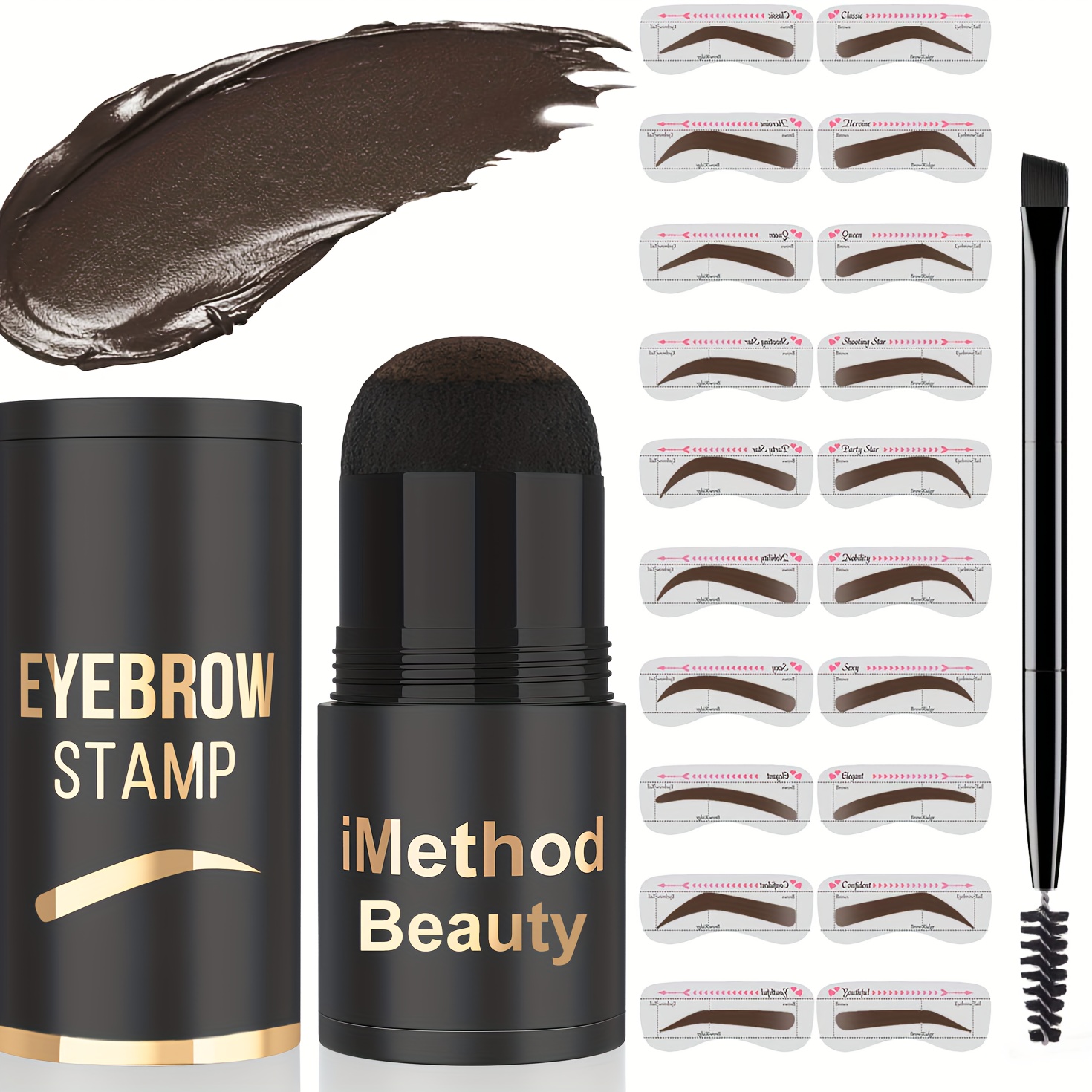 Eyebrow Stamp And Stencil Kit - Eyebrow Pomade - Eye Brow Shaping Kit