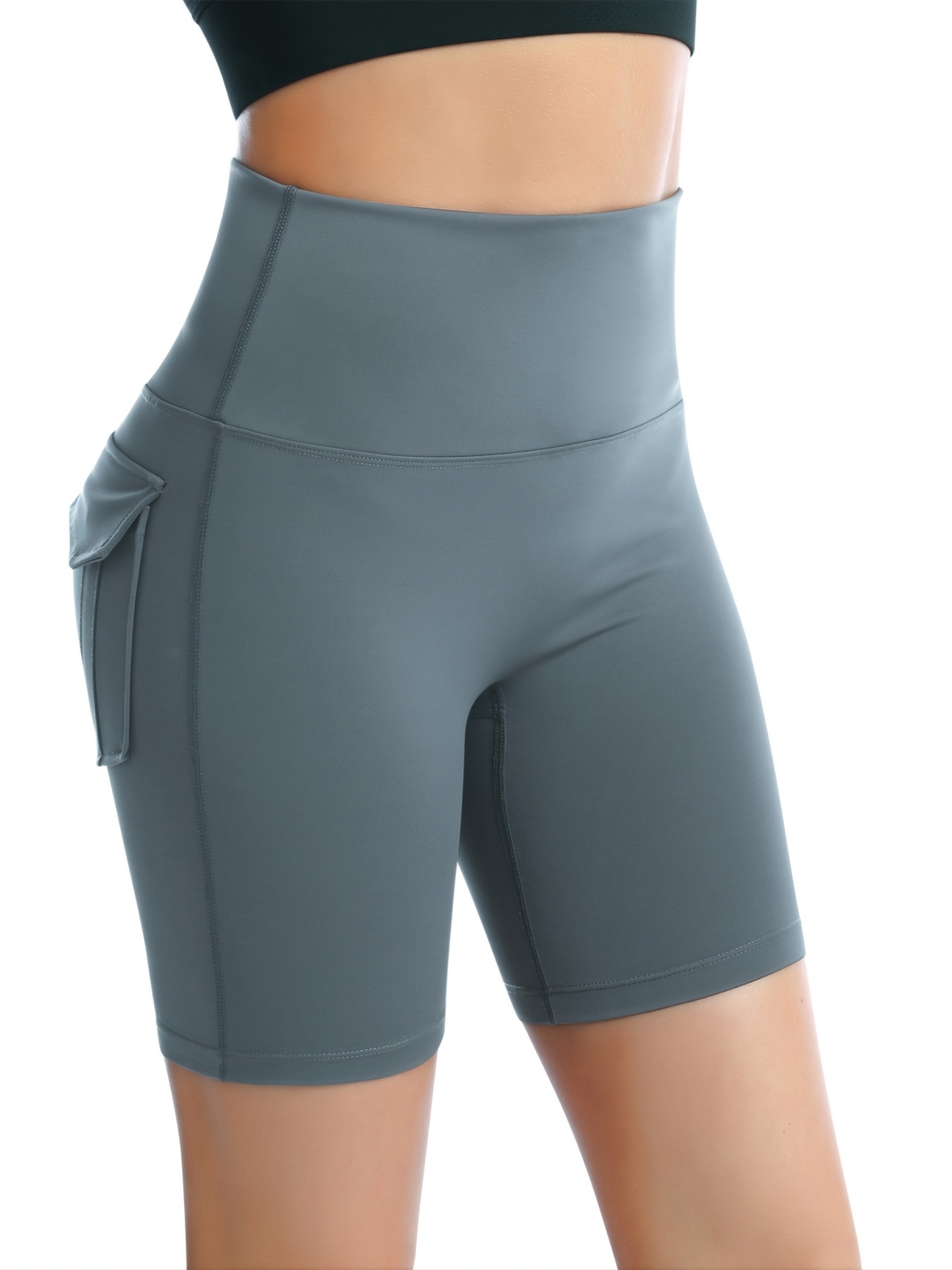  High Waisted Yoga Shorts for Women Pocketed Workout