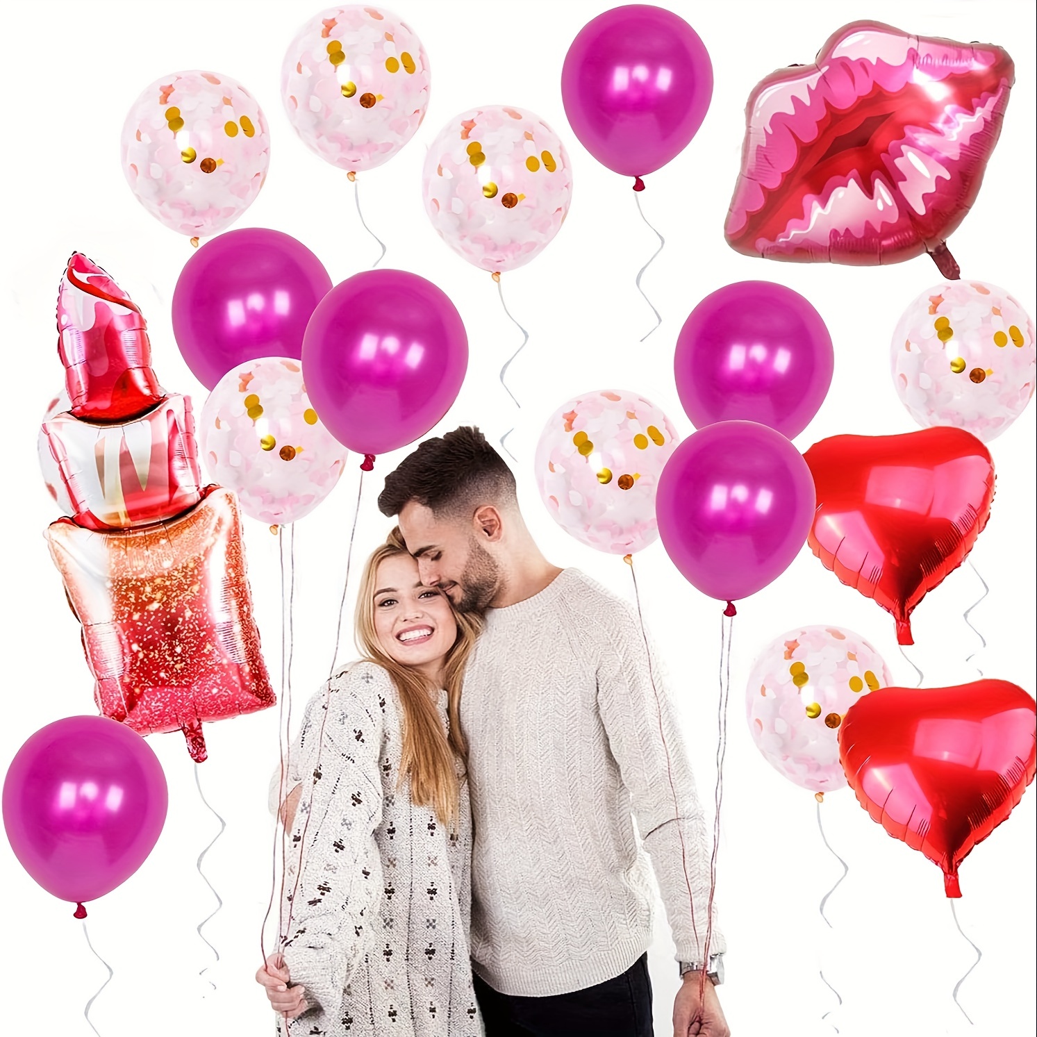 Large Lip Balloons Large Valentine's Day Kiss Balloon - Temu