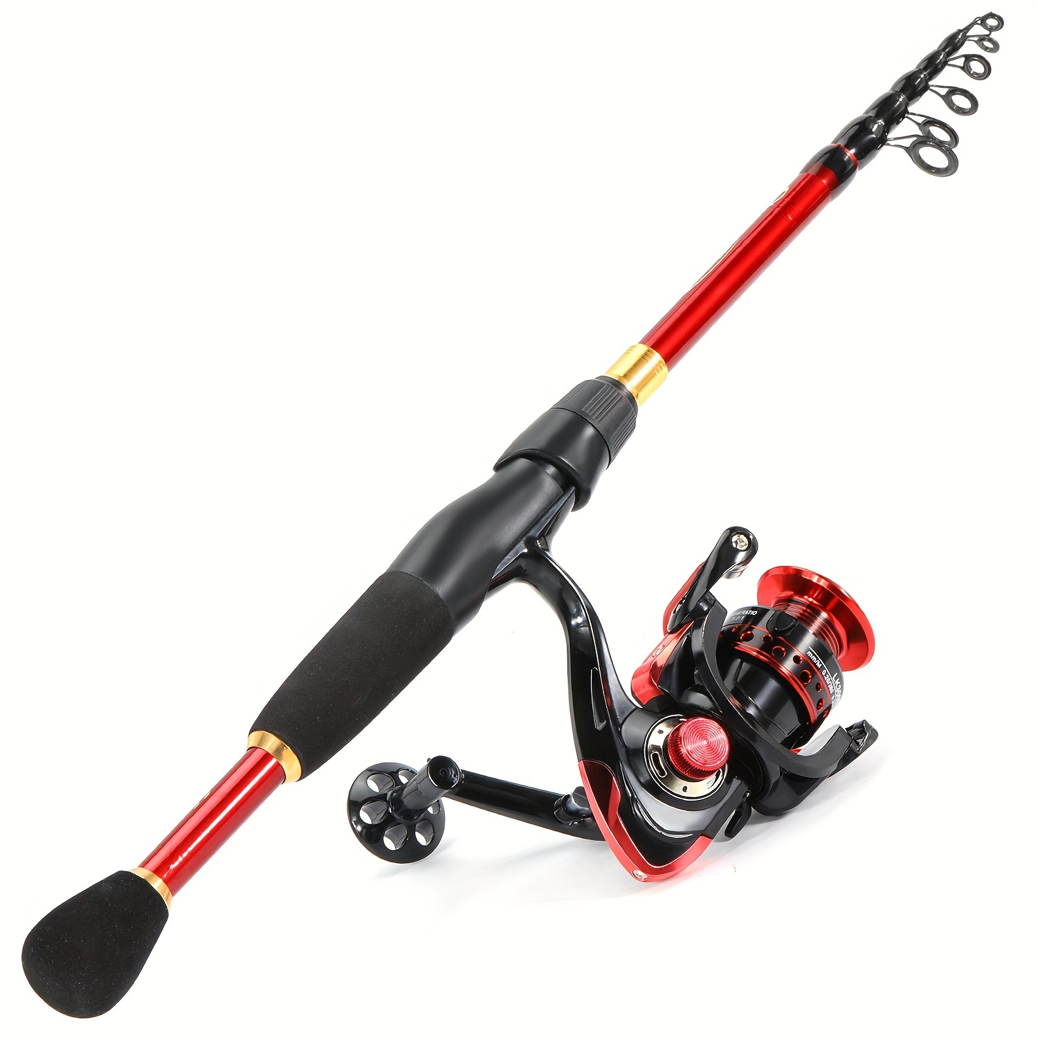 Sougayilang Fishing Rod Reel Set Red Straight Handle Fishing - Temu