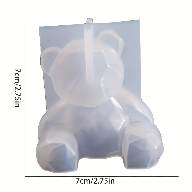 Diy Cute Diamond & Geometric Bear 3d Silicone Mold For Making