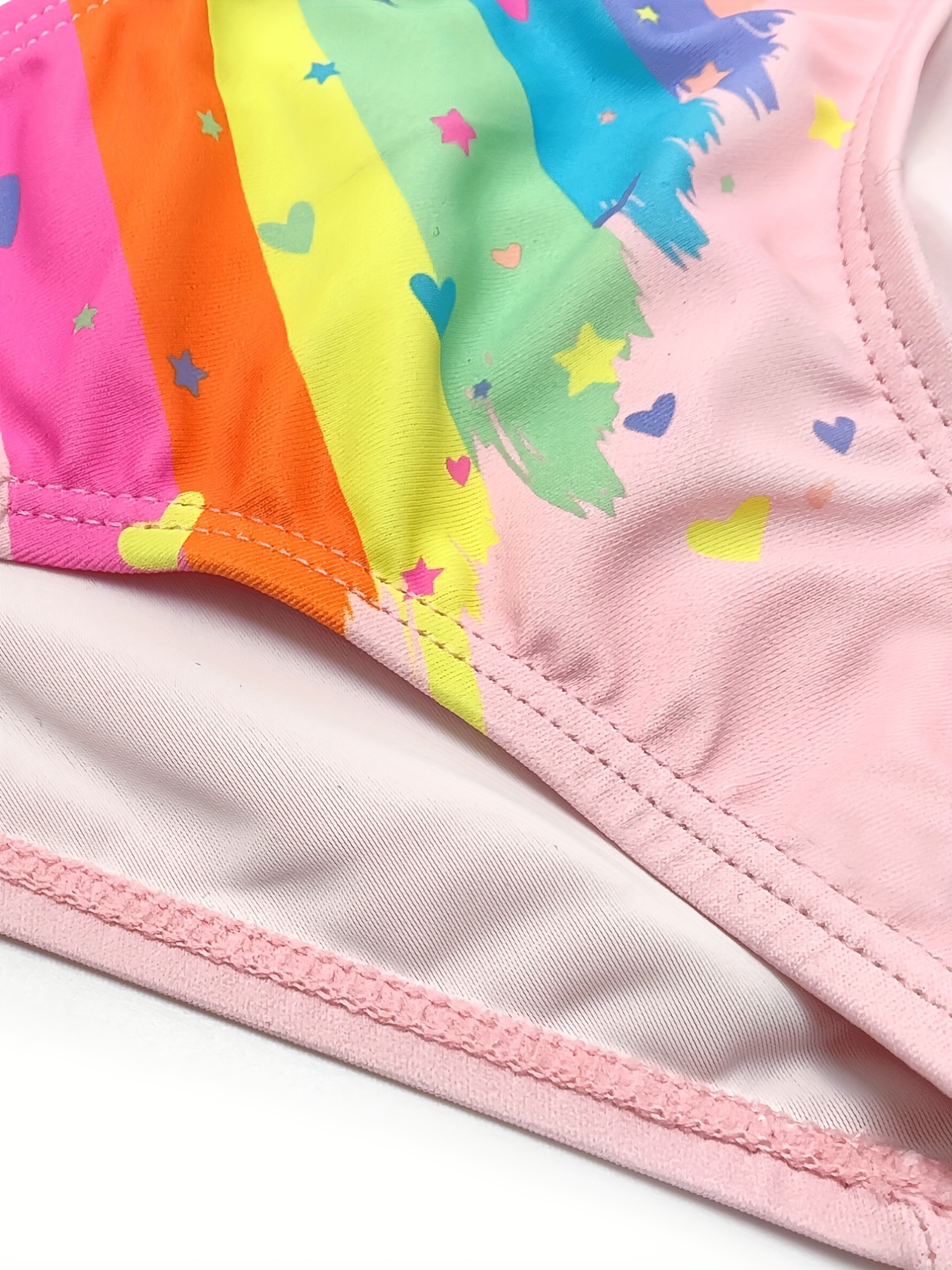 Bikini Para Niña 3 Piezas - Conjunto Deportivo Con Top, Pantalón Corto Y Falda, Colores Pastel (Nailon Y Elastano)