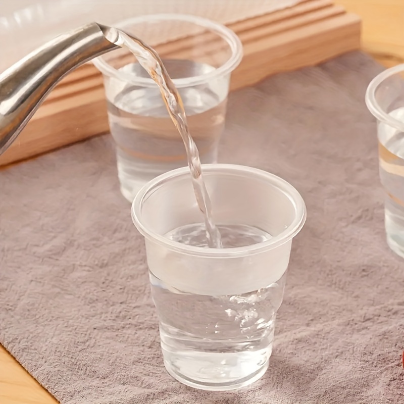 50Pcs Disposable Water Cups Cups Portable Juice Cups Transparent