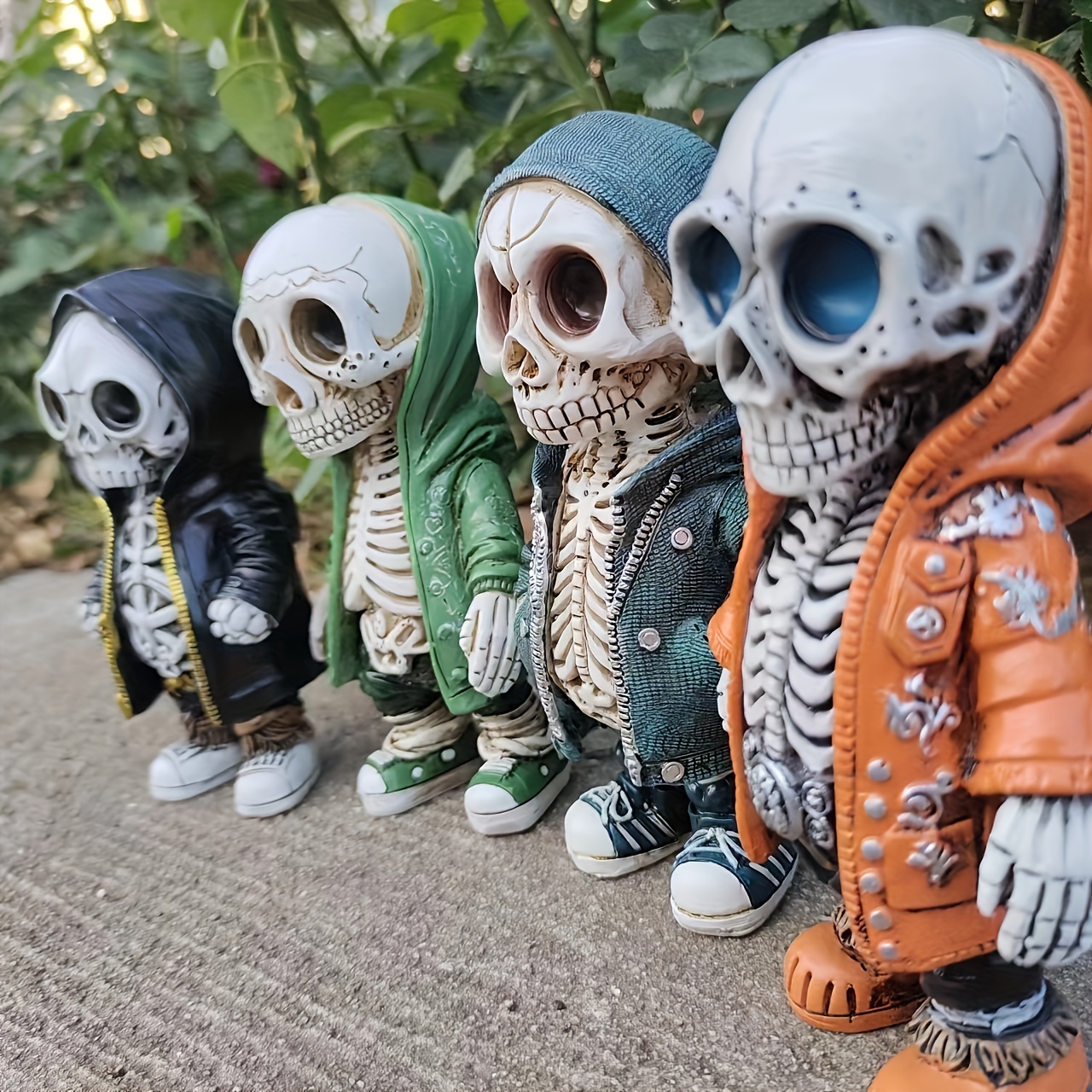 Neue verbesserte coole Skelettfiguren, Harz-Schädel-Figuren