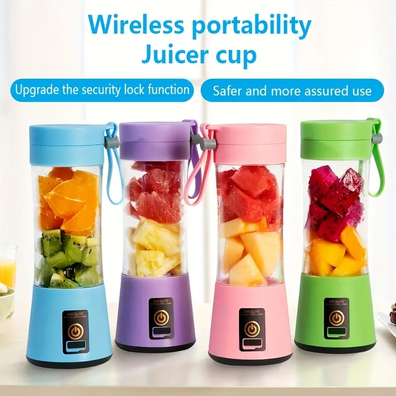 High Quality Electric Usb Portable Blender Cup, Mini Handheld Juicer Cup,  For Shakes, Juices, Milk, Fruits, Vegetables, Protein Shaker, Blender,,  Bottle For Travel, Home, Outdoor Sports, Juicer's Best Selling Product,  Easy To