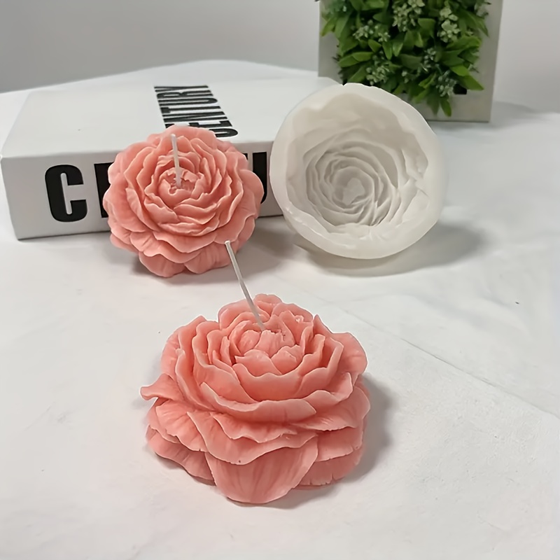2 stampi per candele a forma di rose, in silicone 3D, a forma di fiori, per  versare candele fai da te, in silicone, per candele profumate, San  Valentino, ornamenti decorativi : 