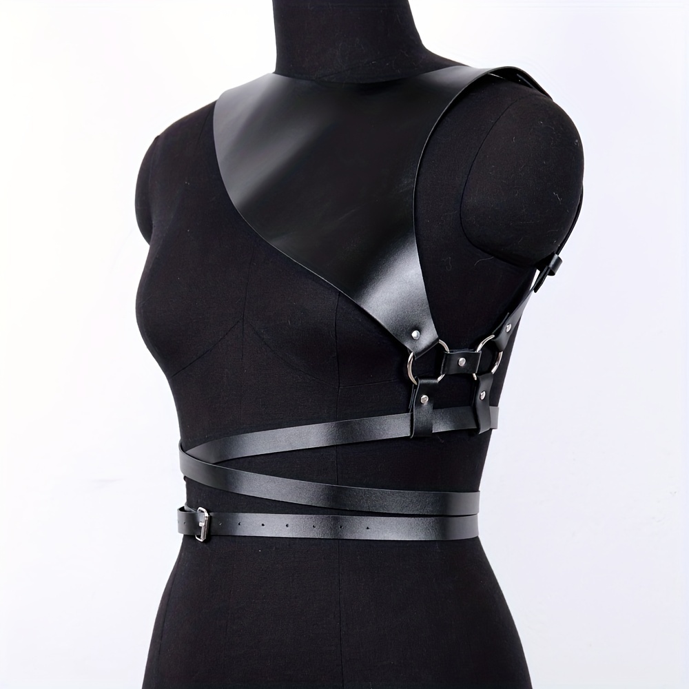Punk PU Leather Waist Belt Gothic Harness
