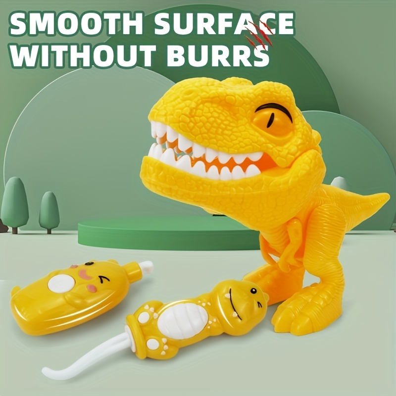 10pcs Dinosaur Brushing Teeth Toys Role Play Set