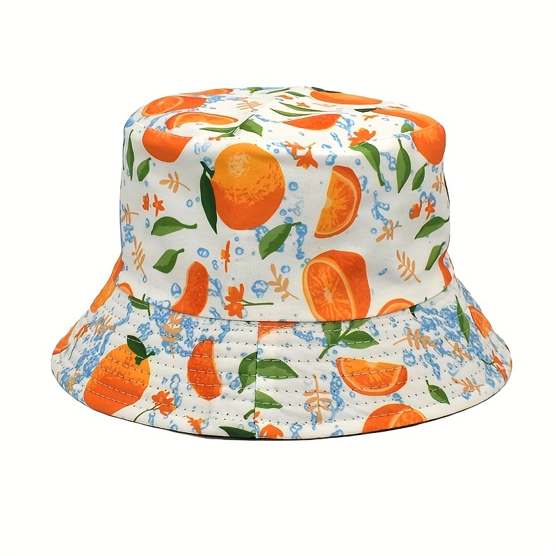 JDEFEG Has Gentlemen Creative Fruit Pattern Printing Fisherman Hat