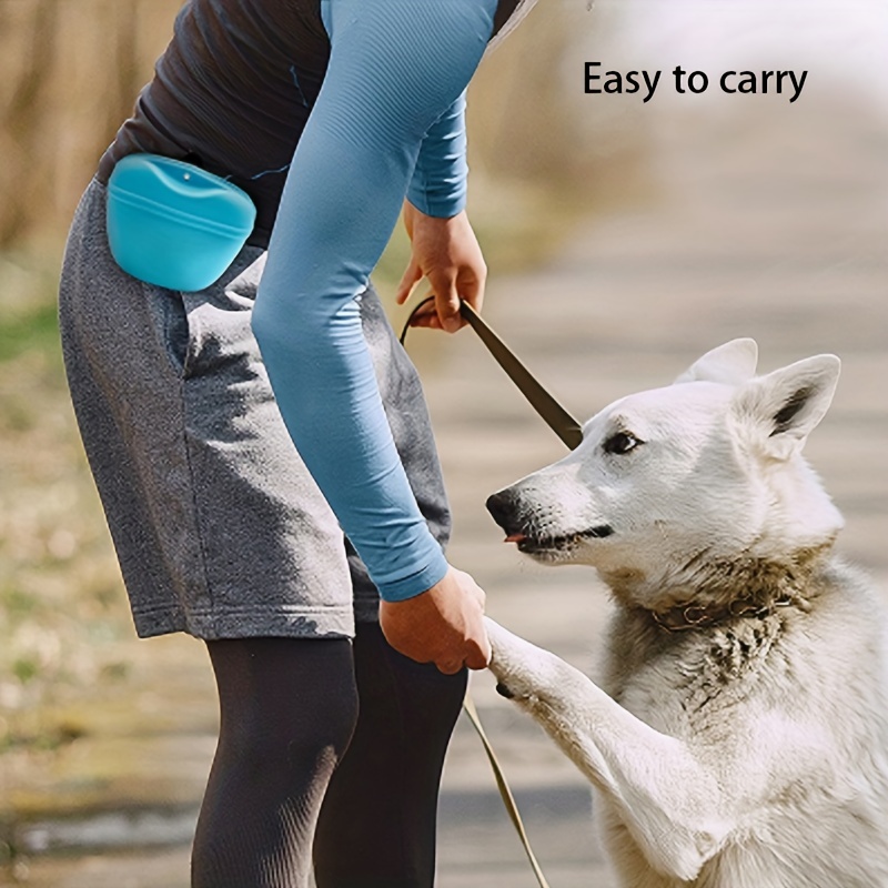 1pc pet training food bag easy to carry silicone material portable training dog treat pouch pet snack bag 4