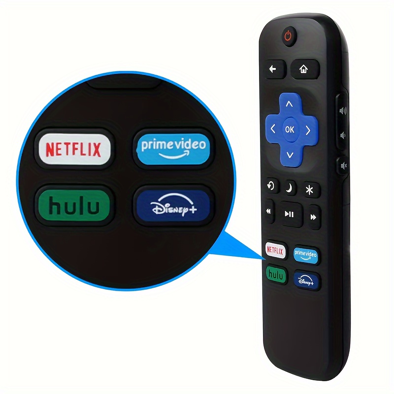 2pcs Universal Tv Remote Tv Tcl Hisense Sharp Tv Tv Remote Netflix Hulu  Prime Video Buttons Stick Box, Free Shipping New Users